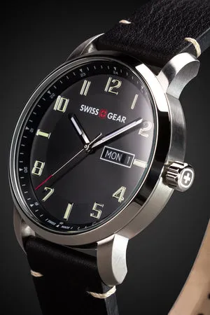 SWISSGEAR Legacy herreur sort læder 100m
