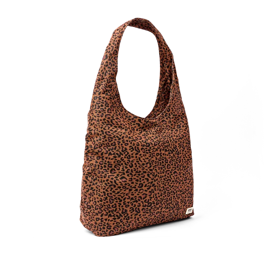 Roka London Hoxton Large skuldertaske Leopard Mini 15,3 liter