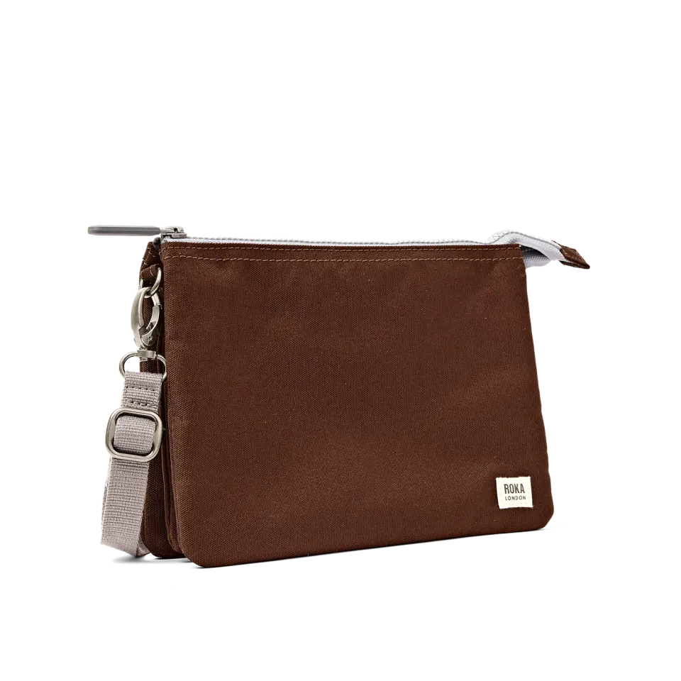 Roka London Carnaby XL crossbody taske Chocolate vegansk
