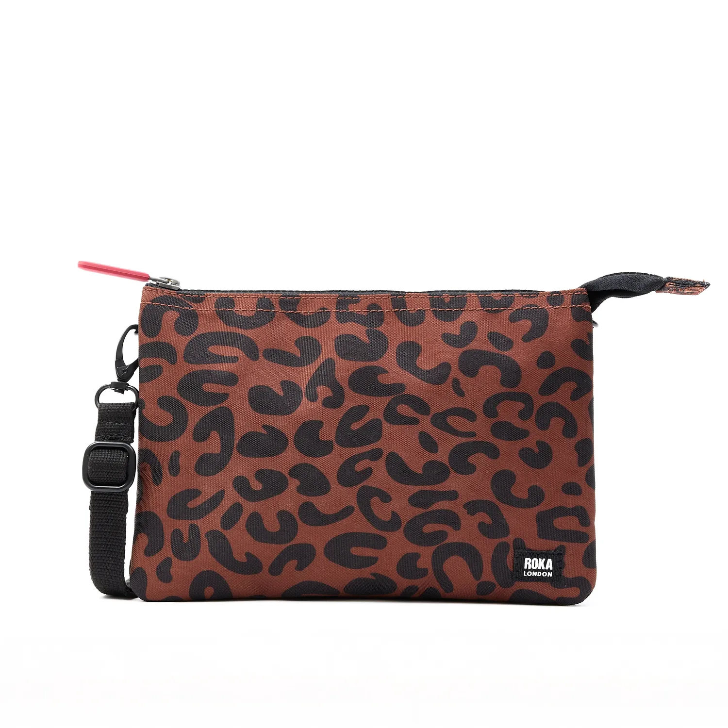 Roka London Carnaby XL crossbodytaske Scarlet Leopard print