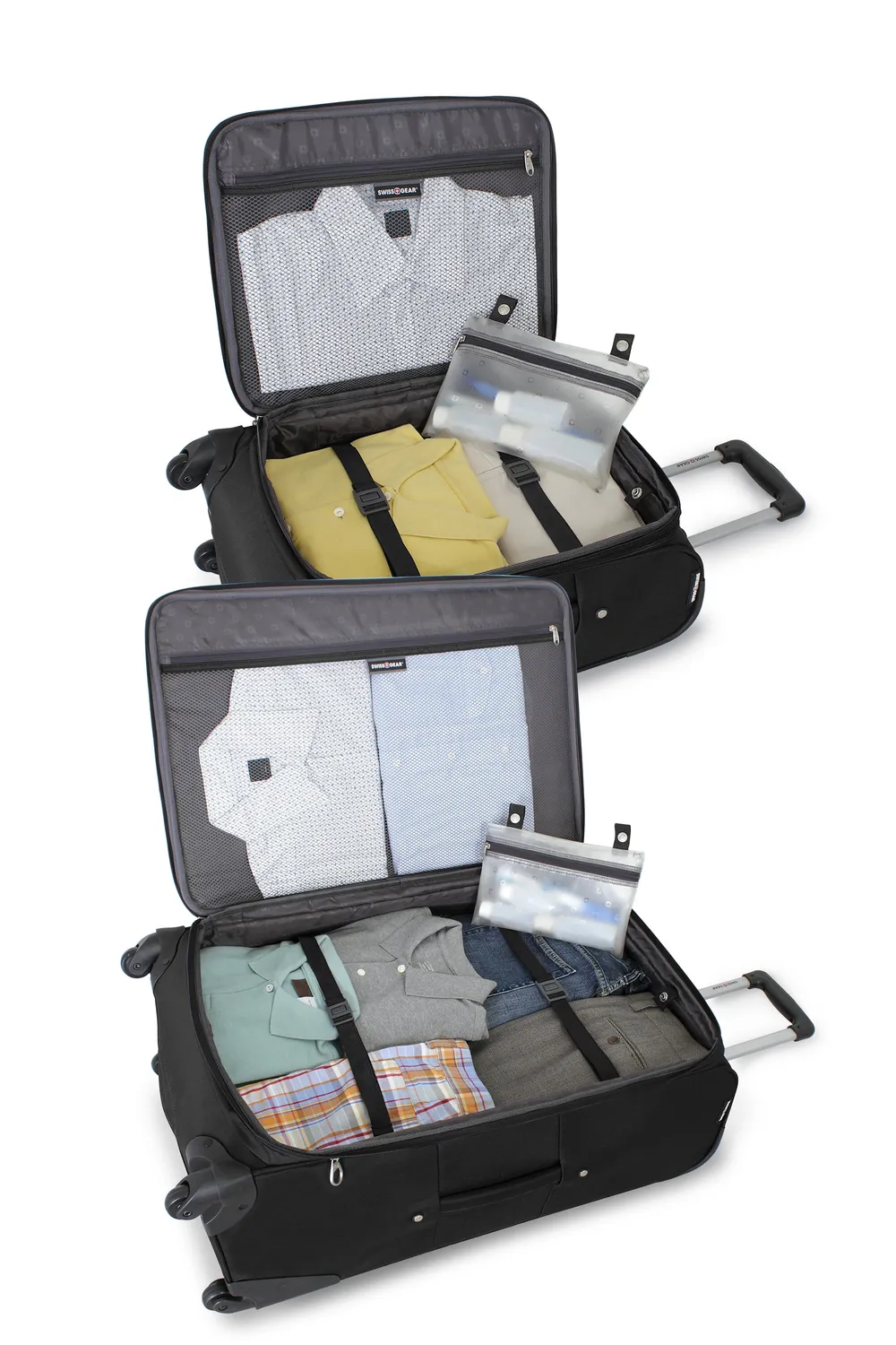Swissgear 7387 kuffertsæt sort 2-delt spinner