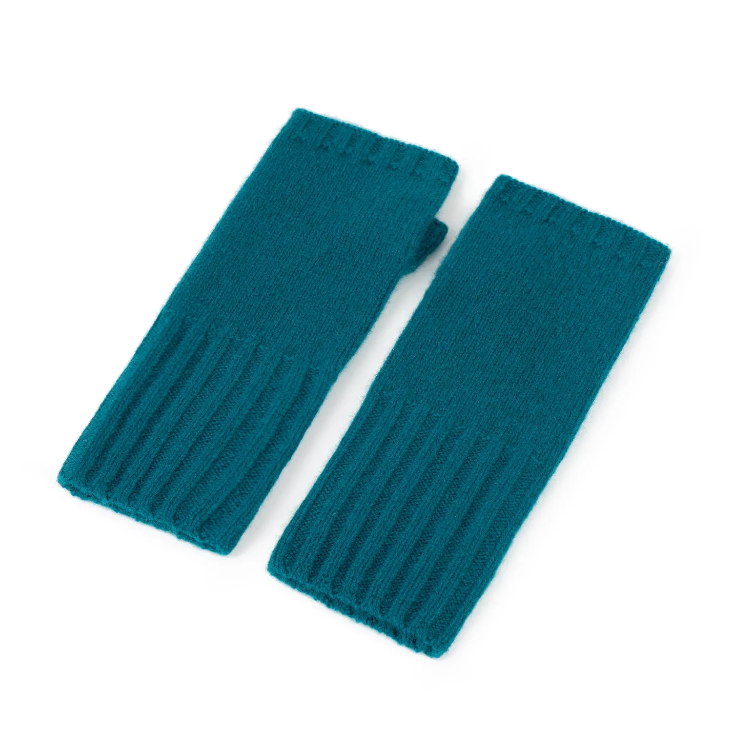 Roka London Metropolitan fingerløse handsker teal cashmere