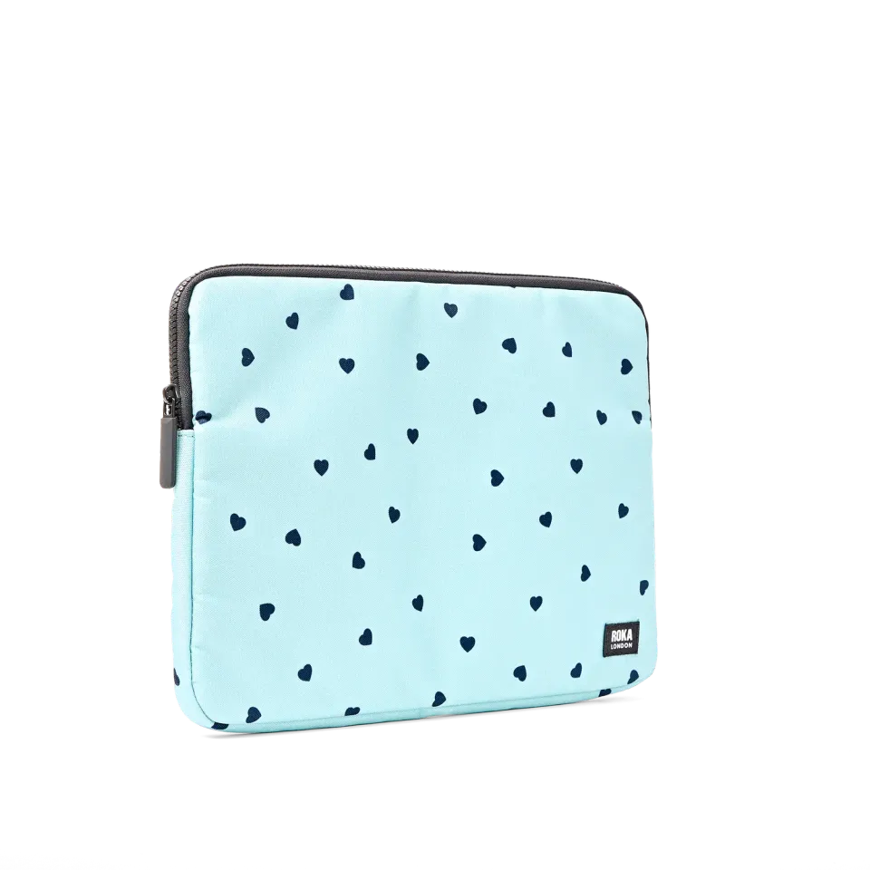 Roka London Brick Lane laptop sleeve Heart Print 14" 
