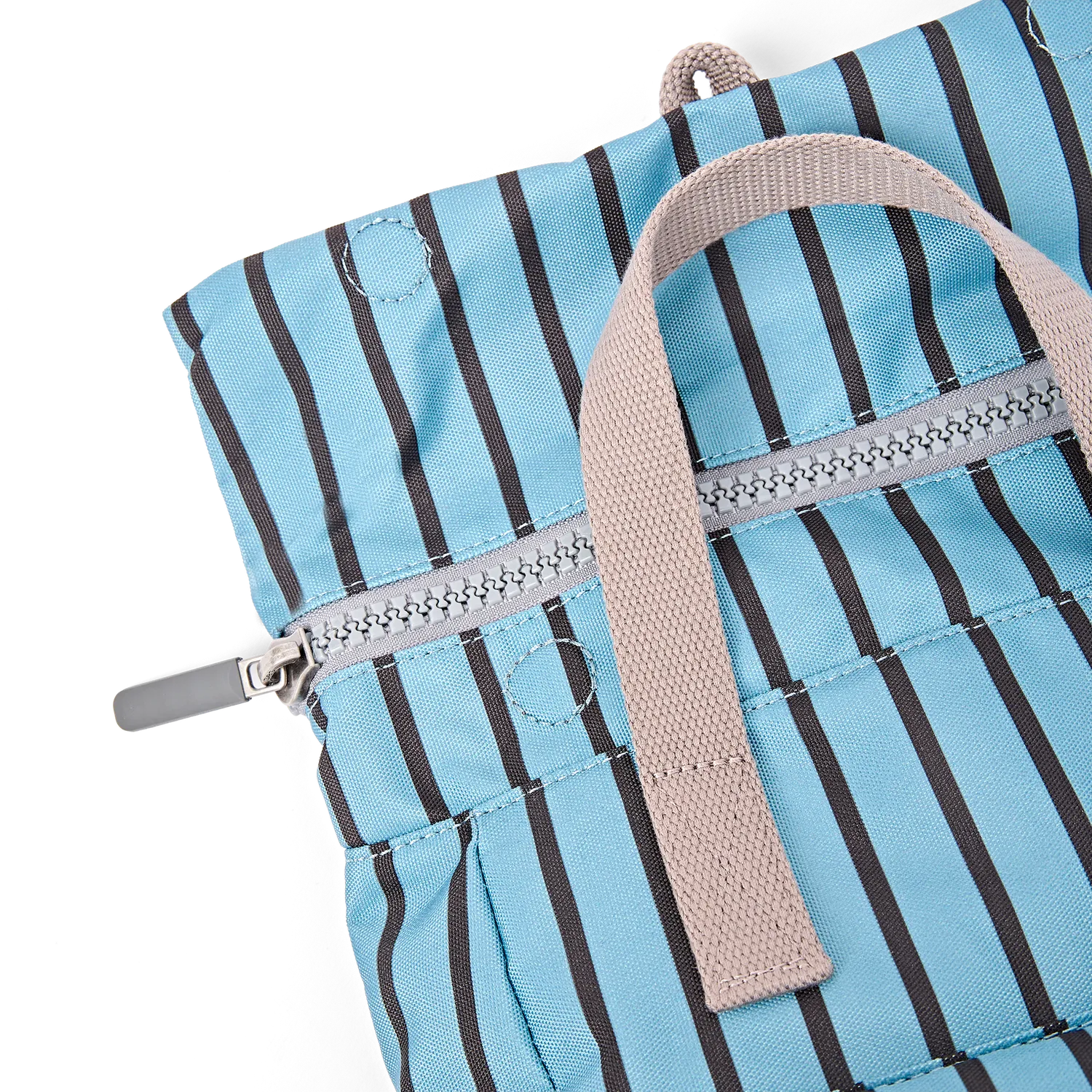 Roka London Canfield Roll Top rygsæk Blue Stripe vegansk