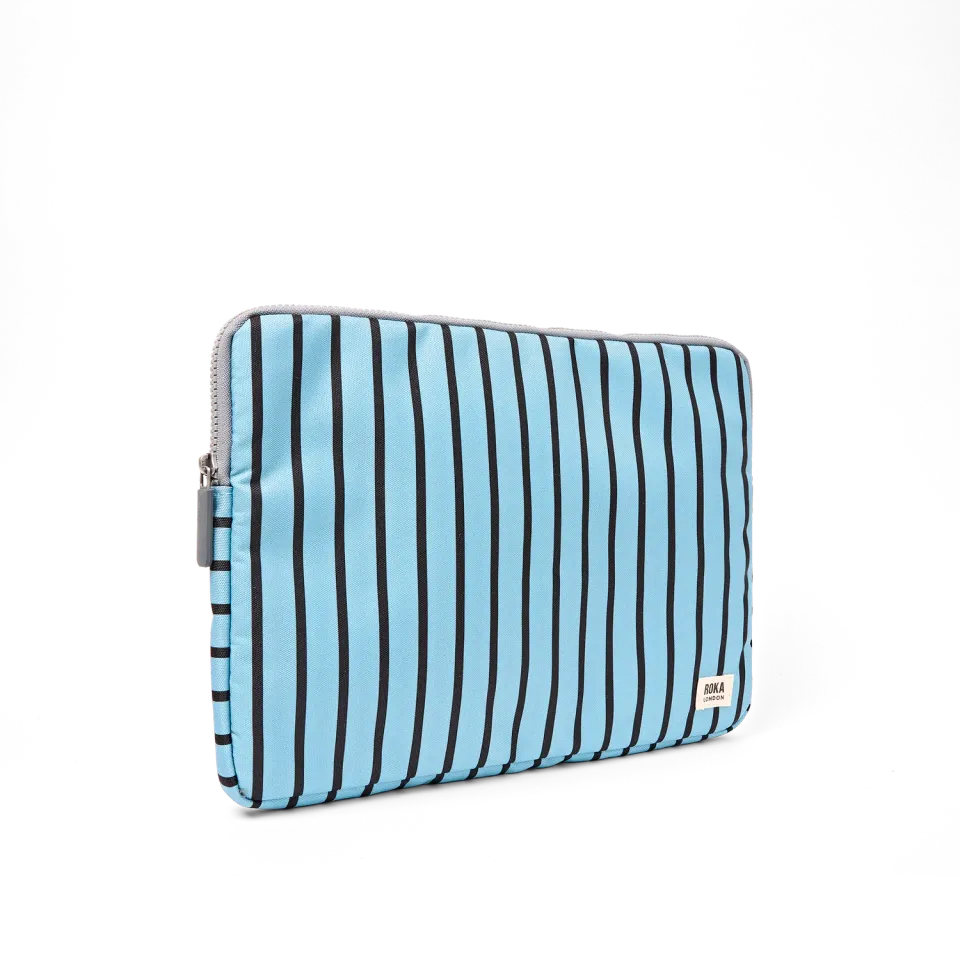 Roka London Brick Lane laptop sleeve 14" Blue Stripe