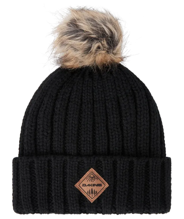 Dakine Kylie Pom strikhue Black med kvast fleece