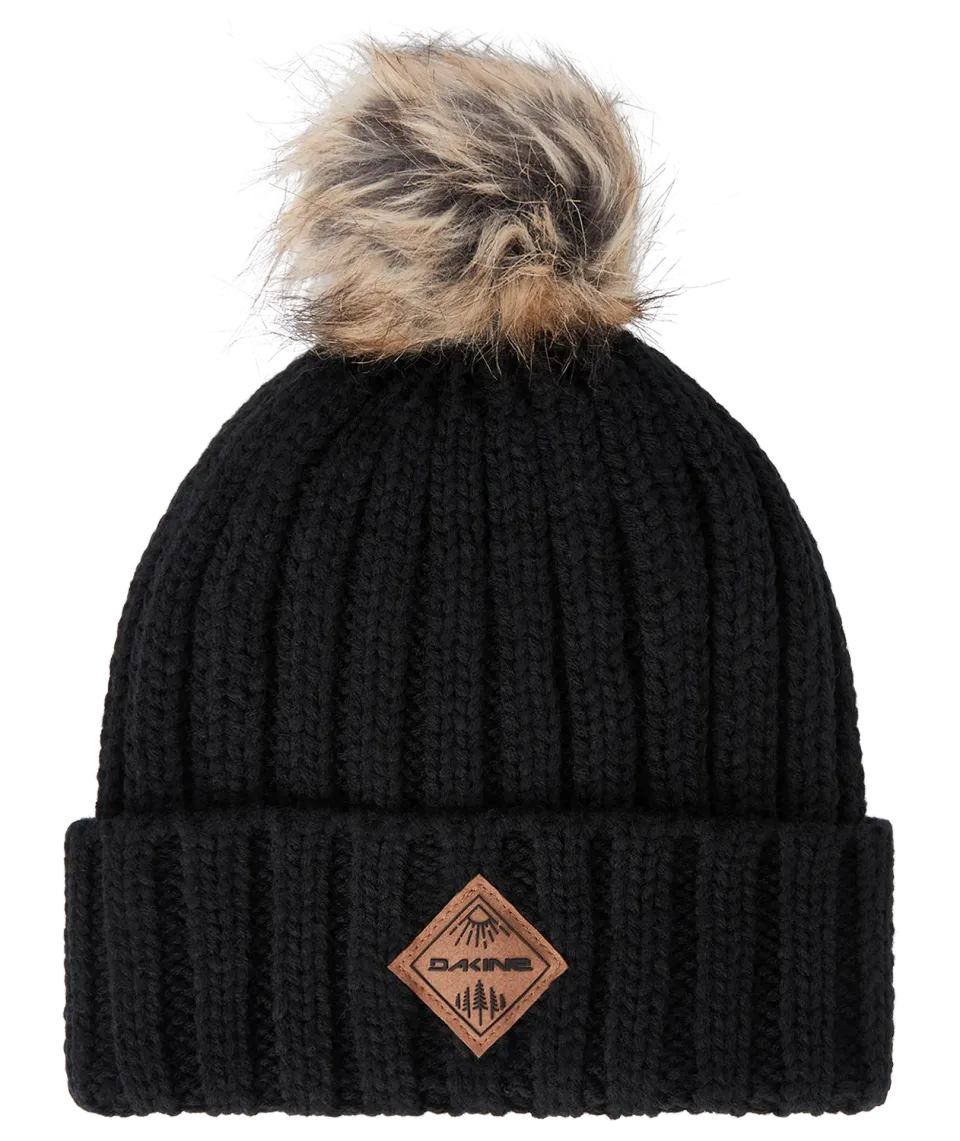 Dakine Kylie Pom strikhue Black med kvast fleece
