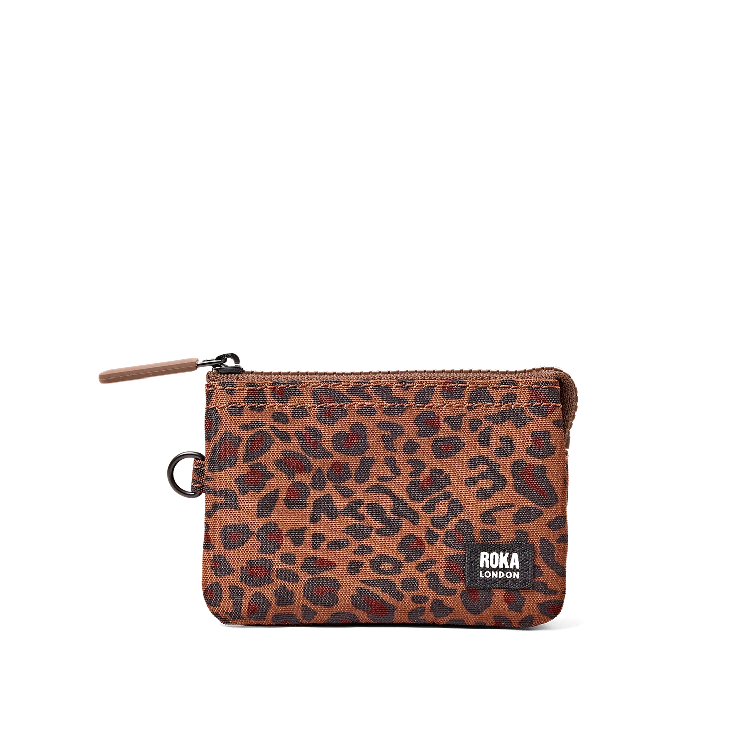 Roka London Carnaby pung Small mini leopard lynlås