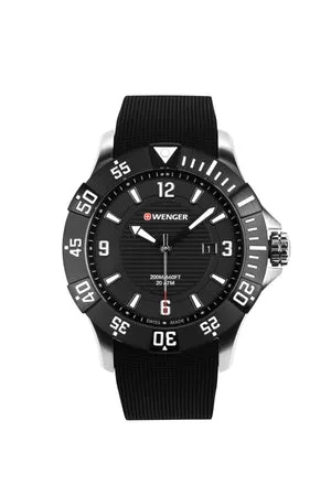 Wenger Seaforce ur sort silikone 200 m