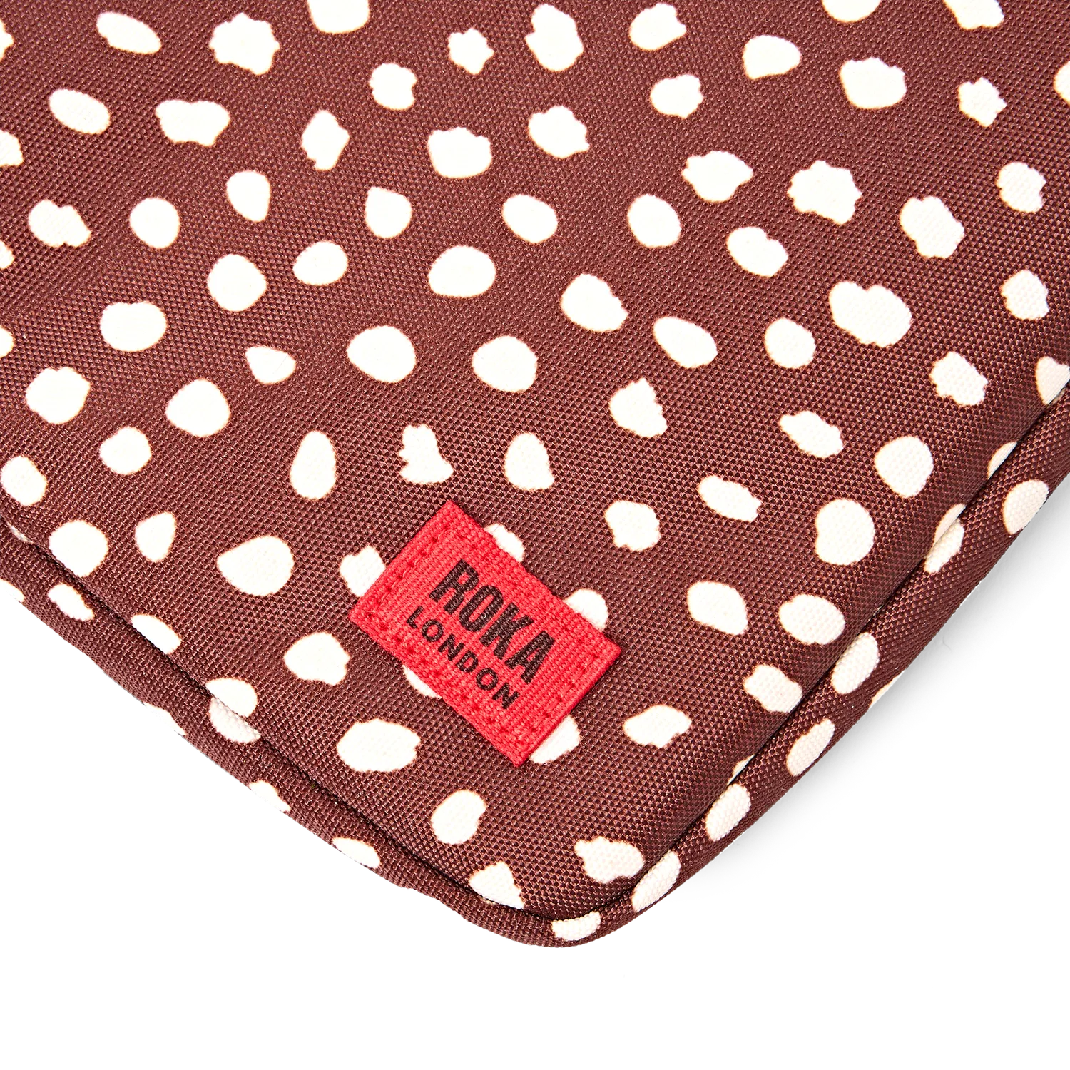 Roka London Brick Lane laptop sleeve 14" brown dot 2,2L