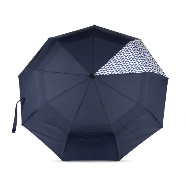 Roka London Waterloo Medium paraply Denim Rain storm