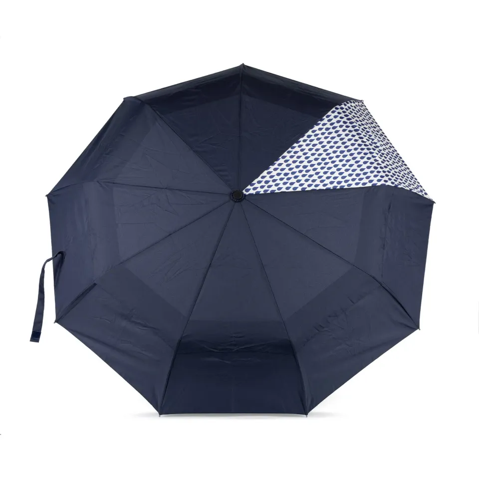 Roka London Waterloo Medium paraply Denim Rain storm