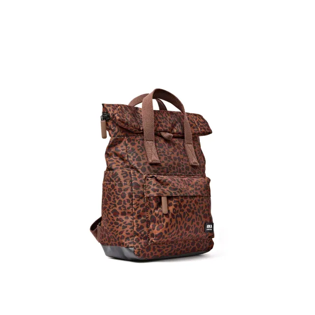 Roka London Canfield Roll Top rygsæk Mini Leopard vandafvisende