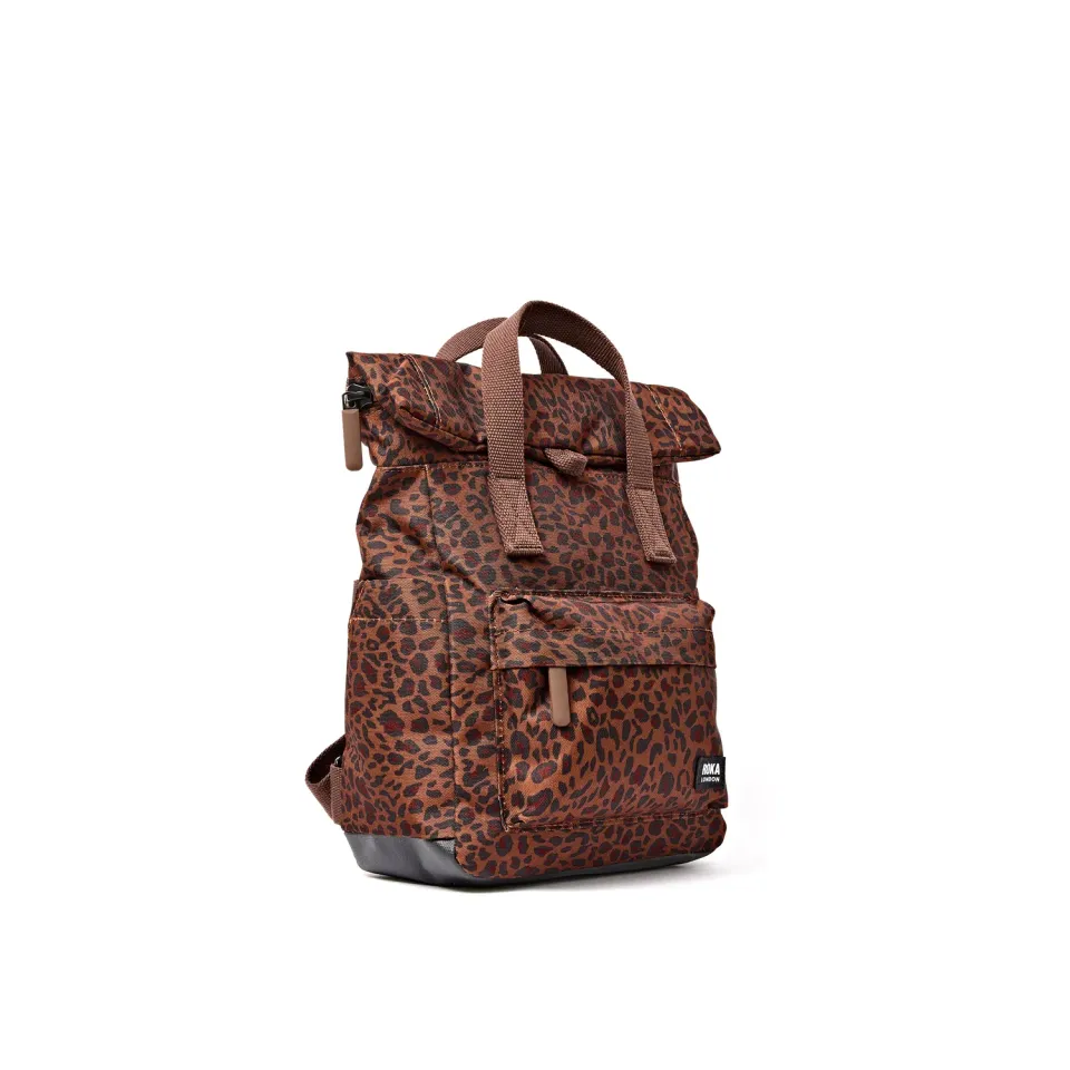Roka London Canfield Roll Top rygsæk Mini Leopard vandafvisende