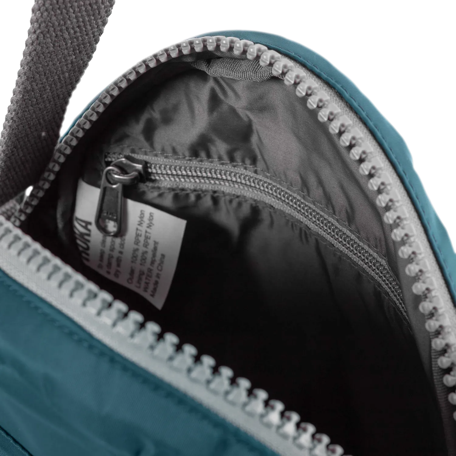 Roka London Paddington Small crossbody taske teal rund