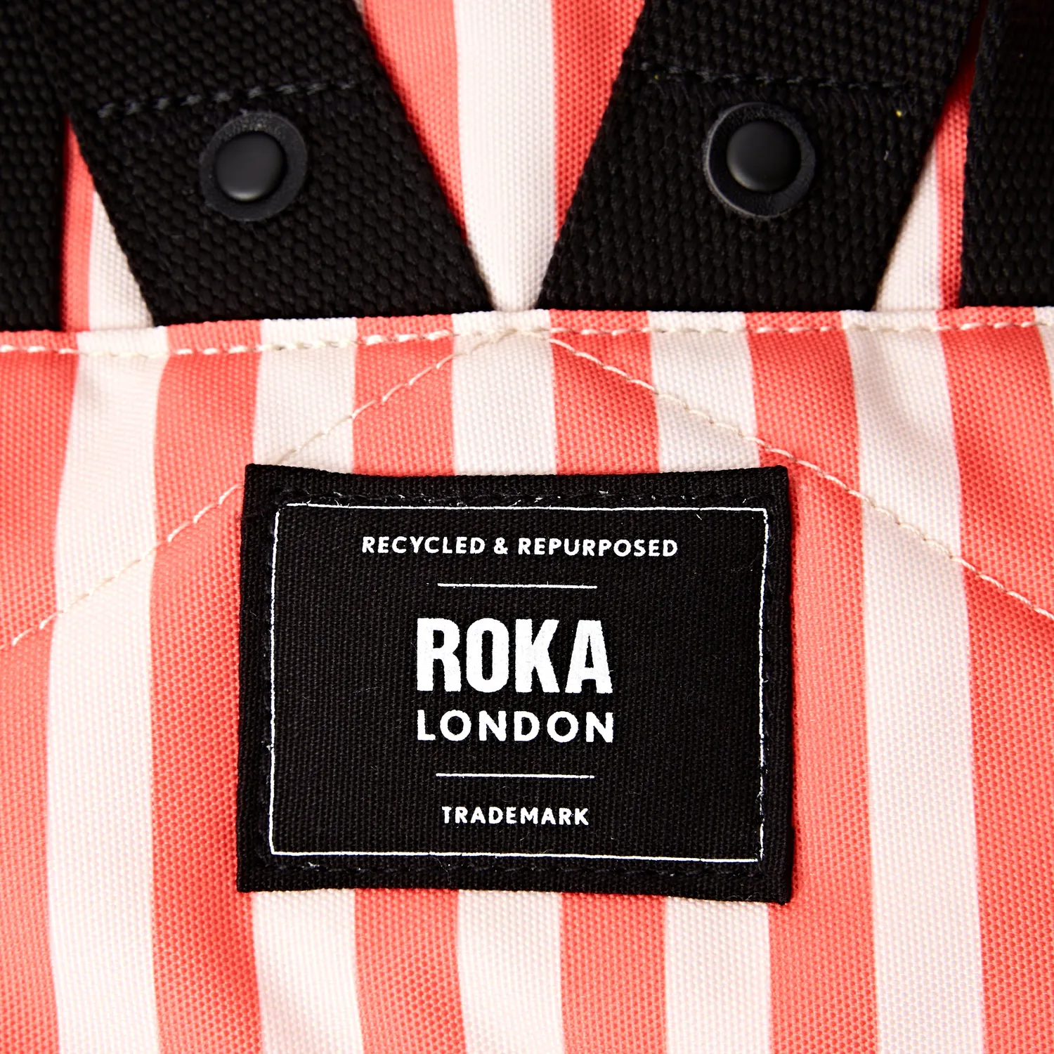 Roka London Canfield Small rygsæk coral stripe 9,8 liter