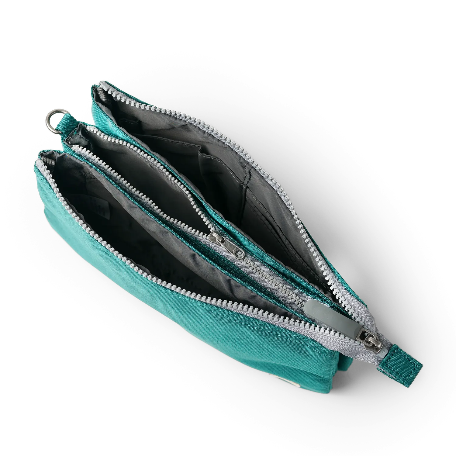 Roka London Carnaby XL crossbody taske teal aftagelig rem