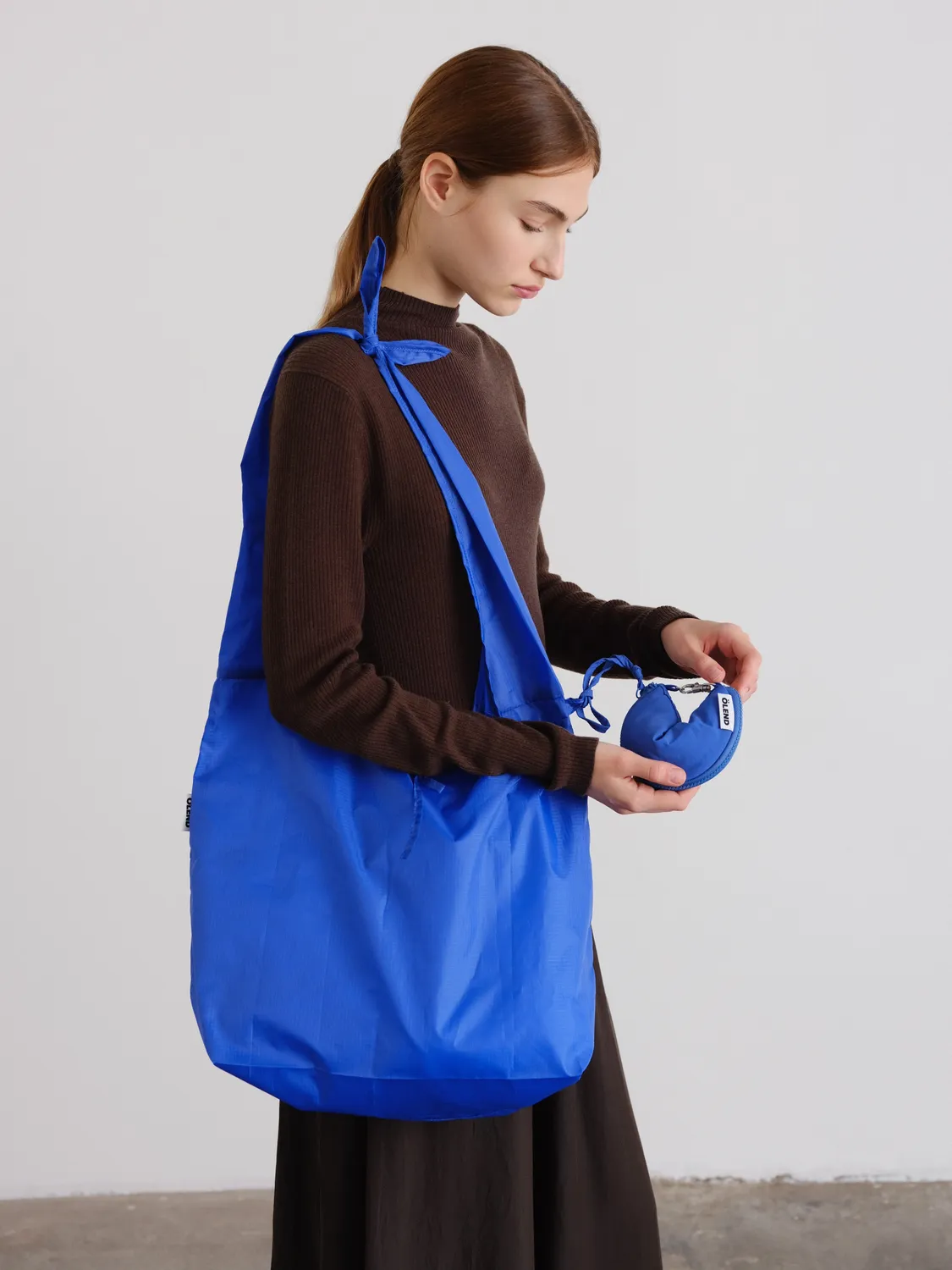 Ölend Fortune Cookie charm shopper koboltblå genanvendelig