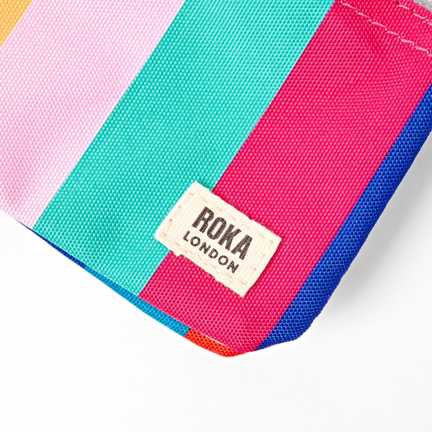 Roka London Carnaby Small pung Wide Multi Stripe 0,2 liter