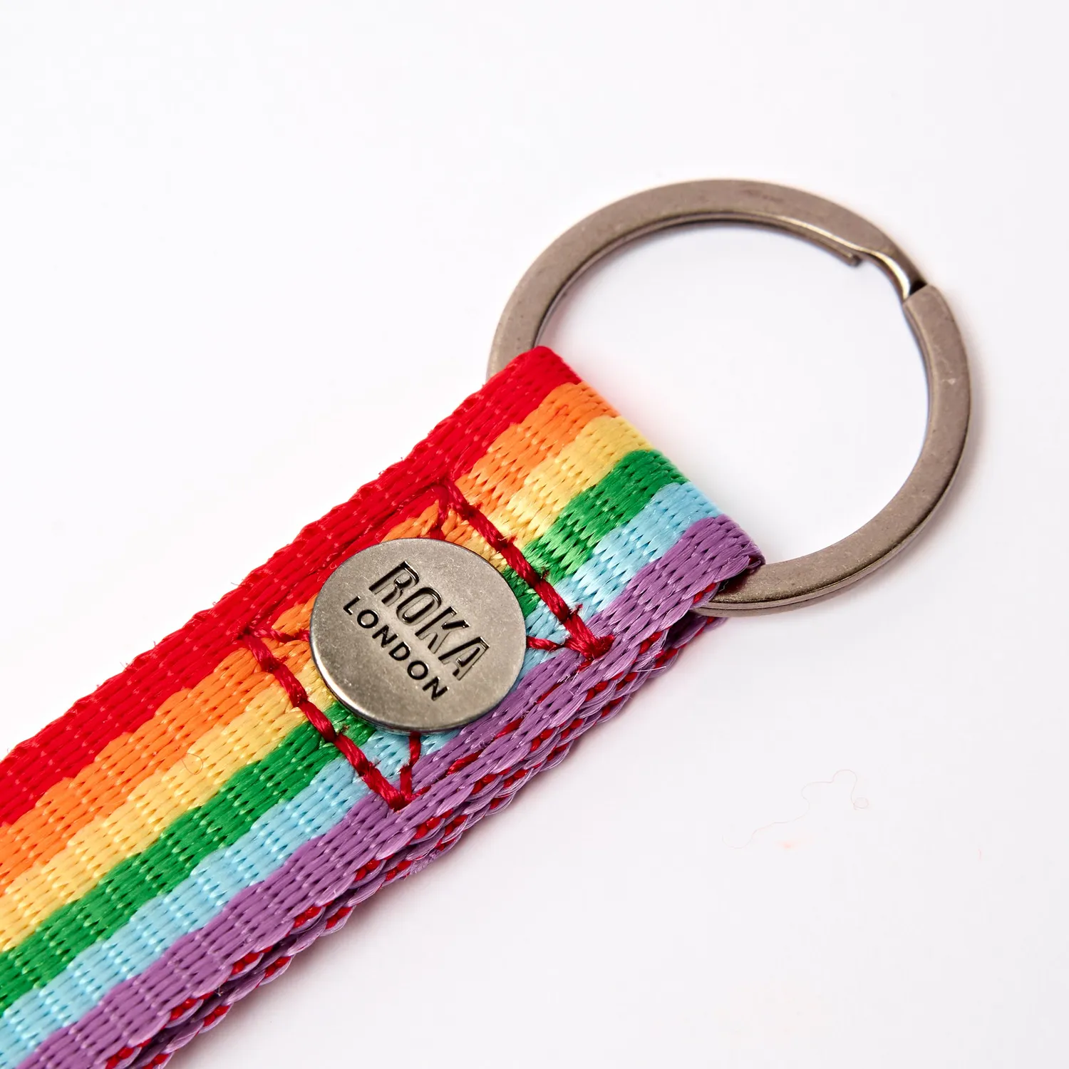 Roka London Portland nøglering Rainbow bomuld