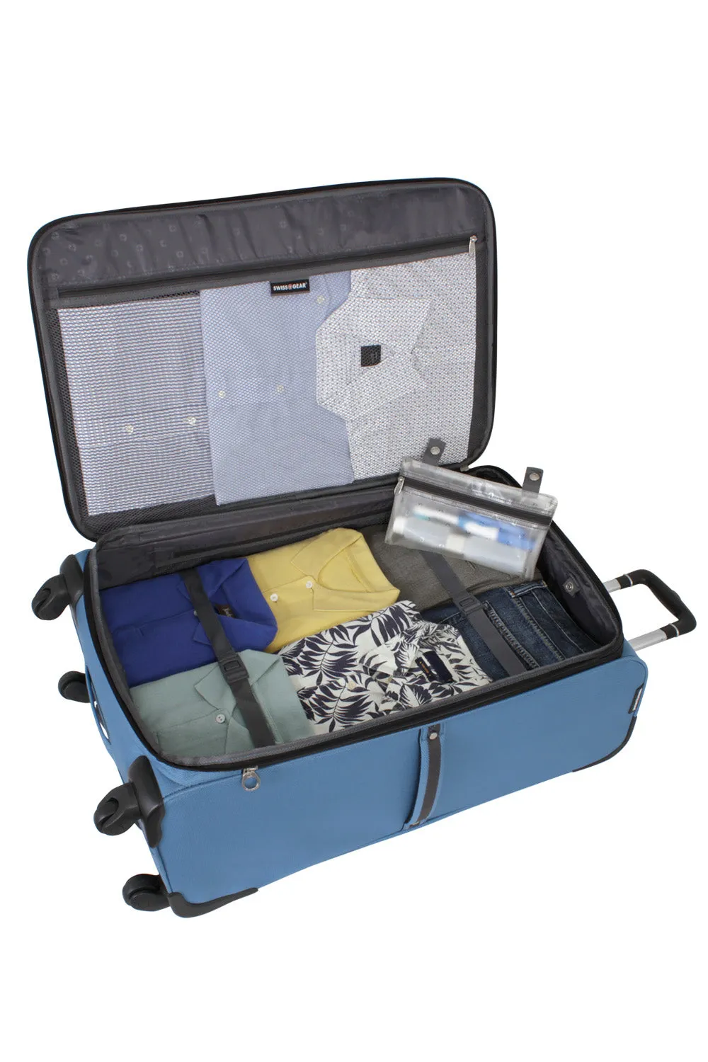 Swissgear 6110 Large Checked Spinner kuffert Blue Black