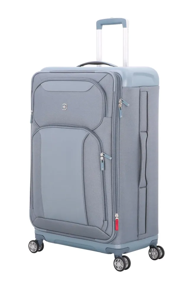 SwissGear Tensilite Large Checked Spinner kuffert sølv/blå 29"