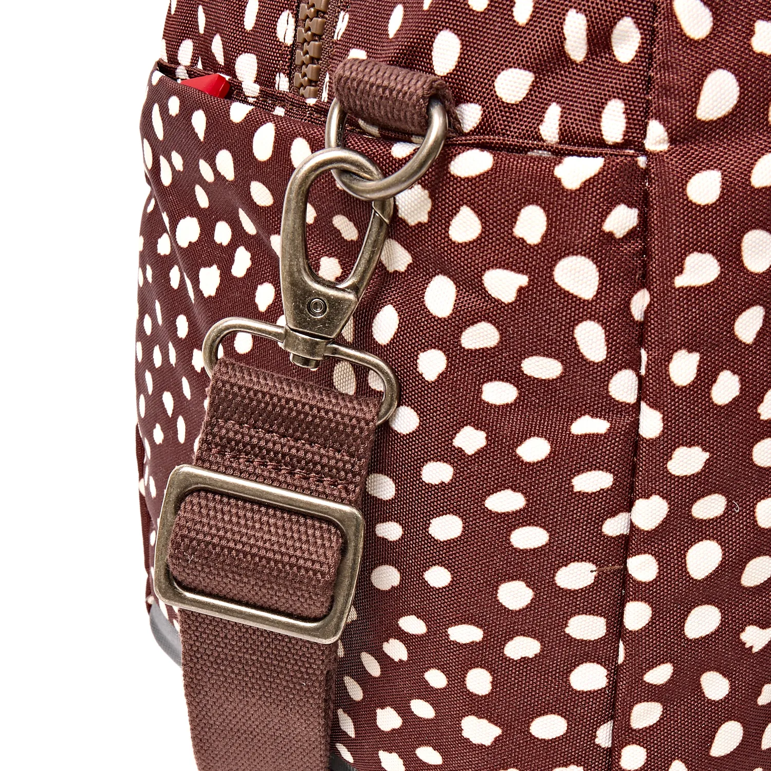 Roka London Gatwick duffeltaske Brown Dot Small med laptoprum