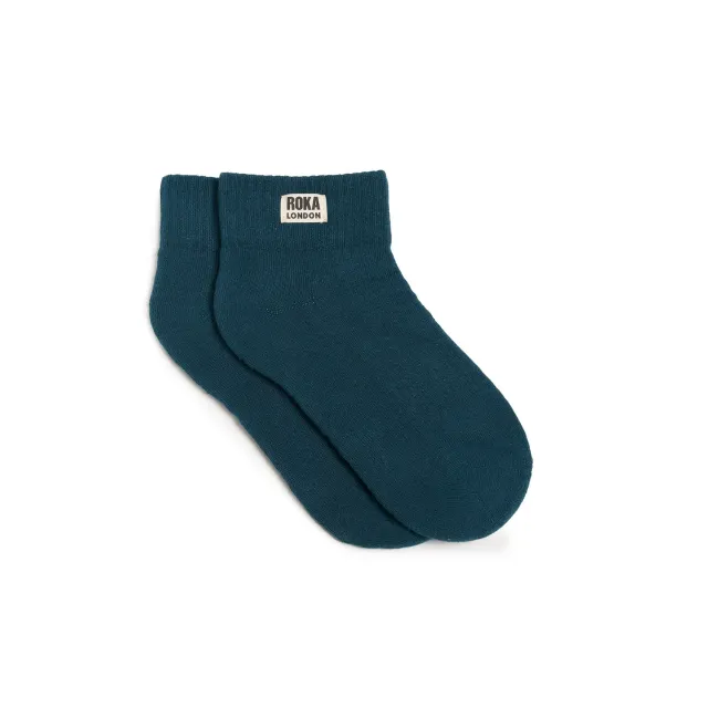 Roka London Wembley ankelstrømper Teal 36-42 bomuld