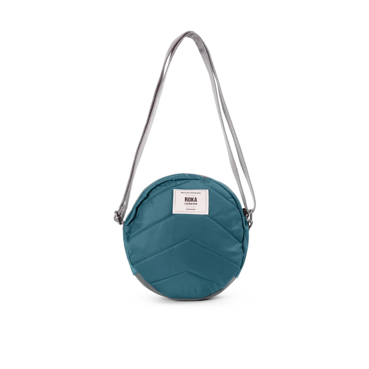 Roka London Paddington Small crossbody taske teal rund