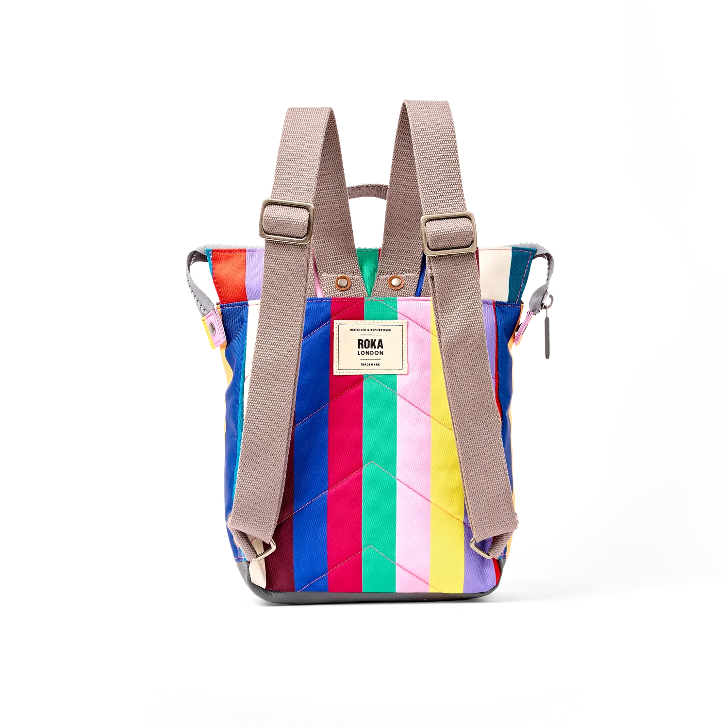Roka London Bantry Small rygsæk Wide Multi Stripe vejrbestandig