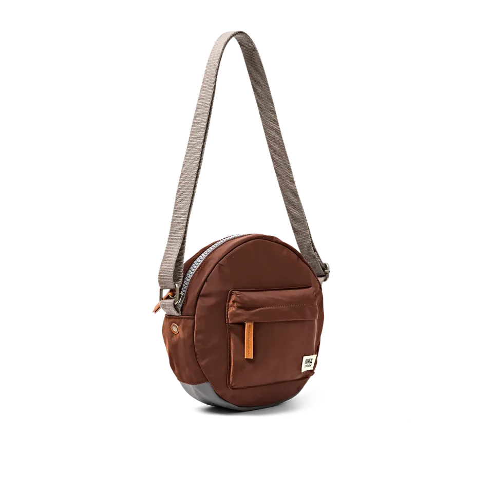 Roka London Paddington crossbody taske Small Rocky Road rund