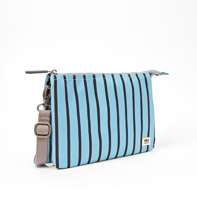 Roka Carnaby XL crossbodytaske Extra Large blå stribet
