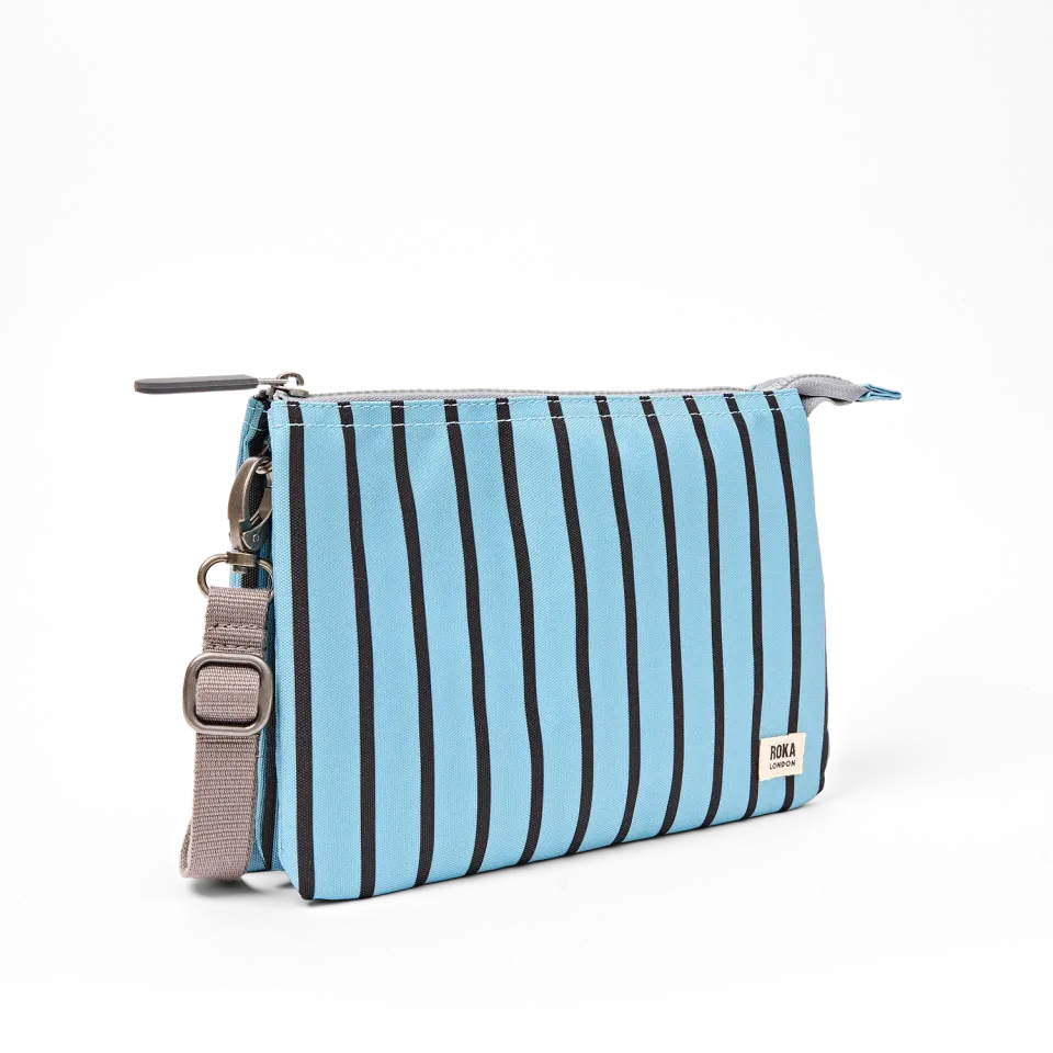 Roka Carnaby XL crossbodytaske Extra Large blå stribet