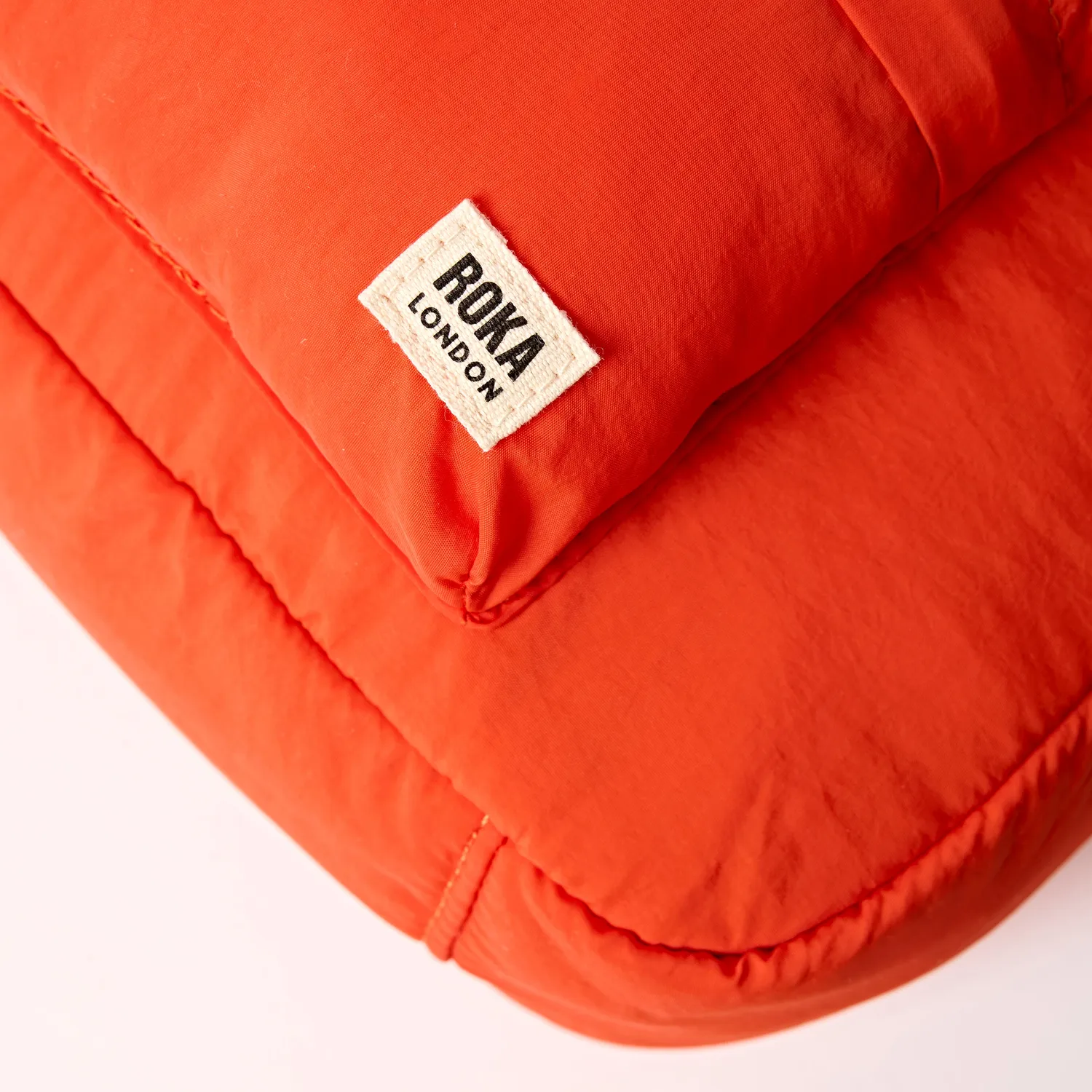 Roka London Belsize håndtaske Small tangerine quiltet