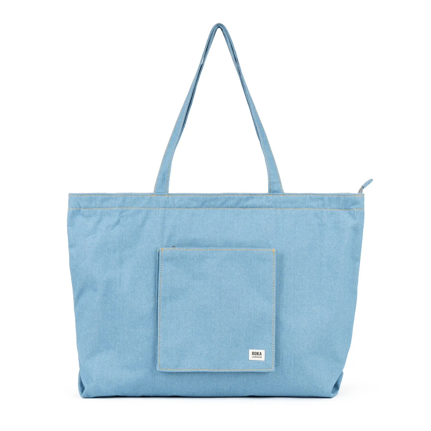 Roka London Portobello tote Light Wash Denim large