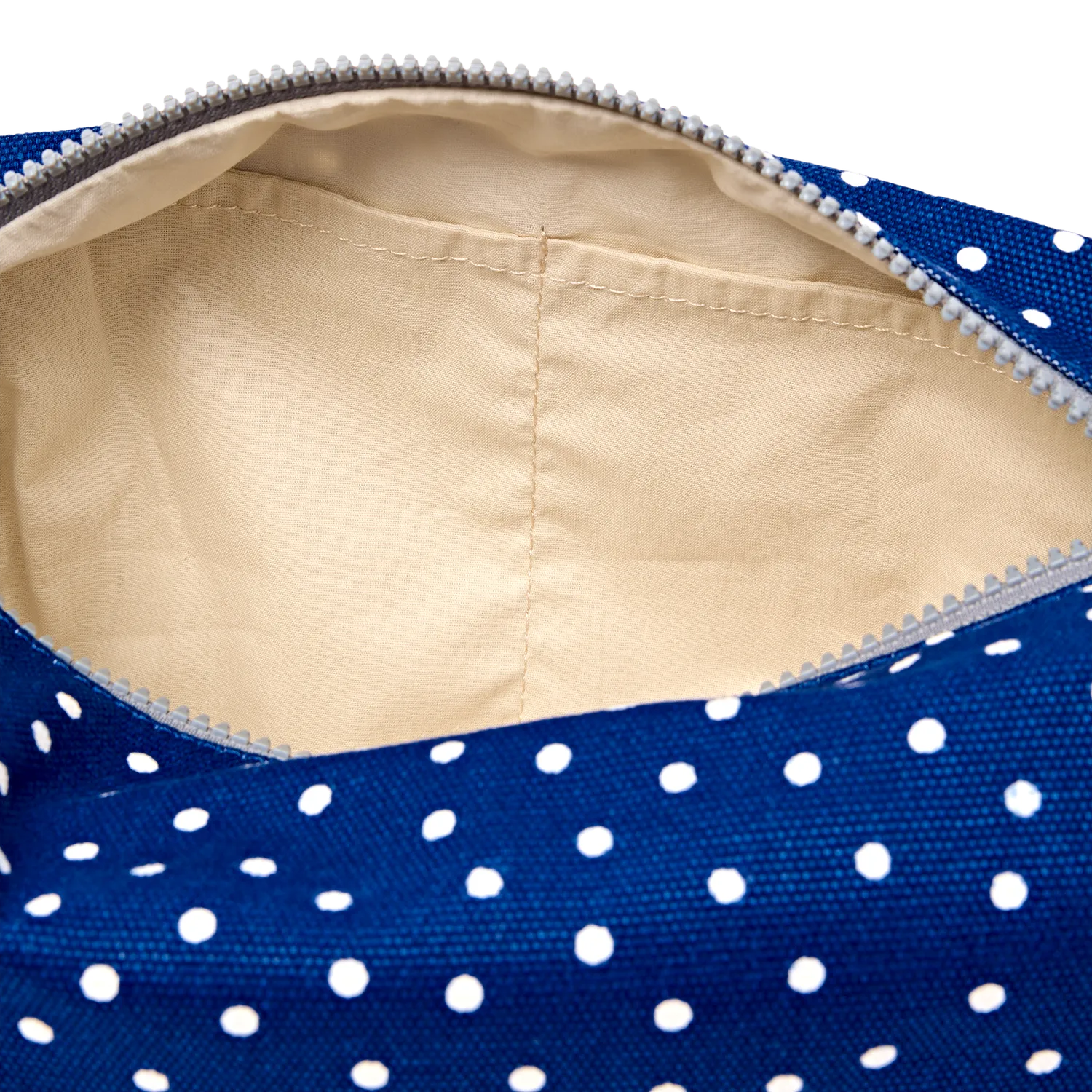 Roka London Maygrove toilettaske Small Navy Polka