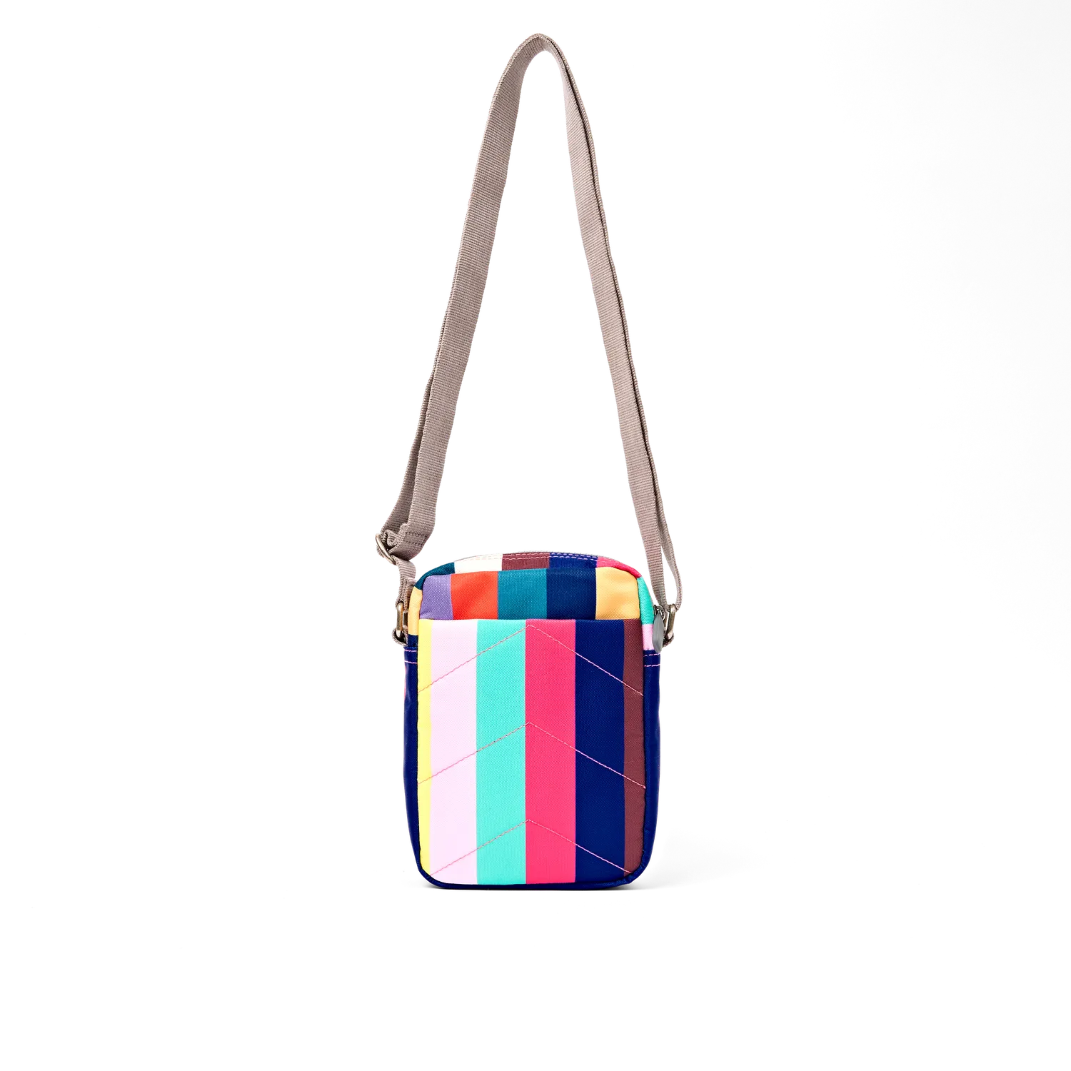 Roka London Bond Pocket crossbody taske Small Wide Multi Stripe