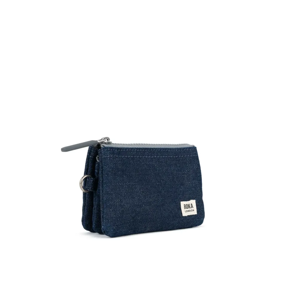Roka London Carnaby Wallet pung Small mørk denim