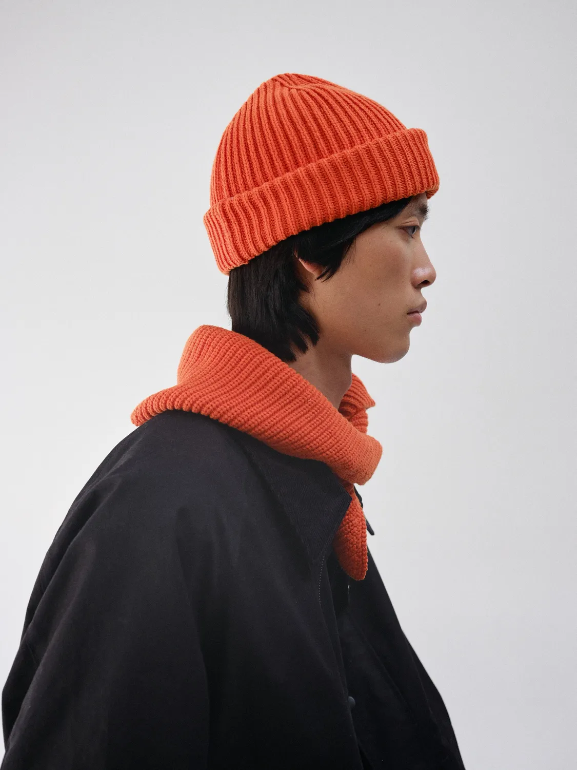 Ölend Beanie hue coral økologisk bomuld