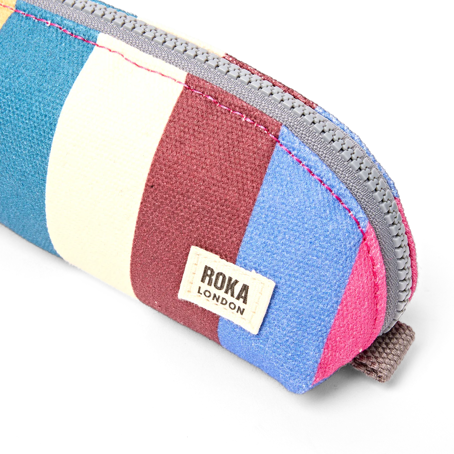 Roka London Tate pung Wide Stripe Multi Small bomuld