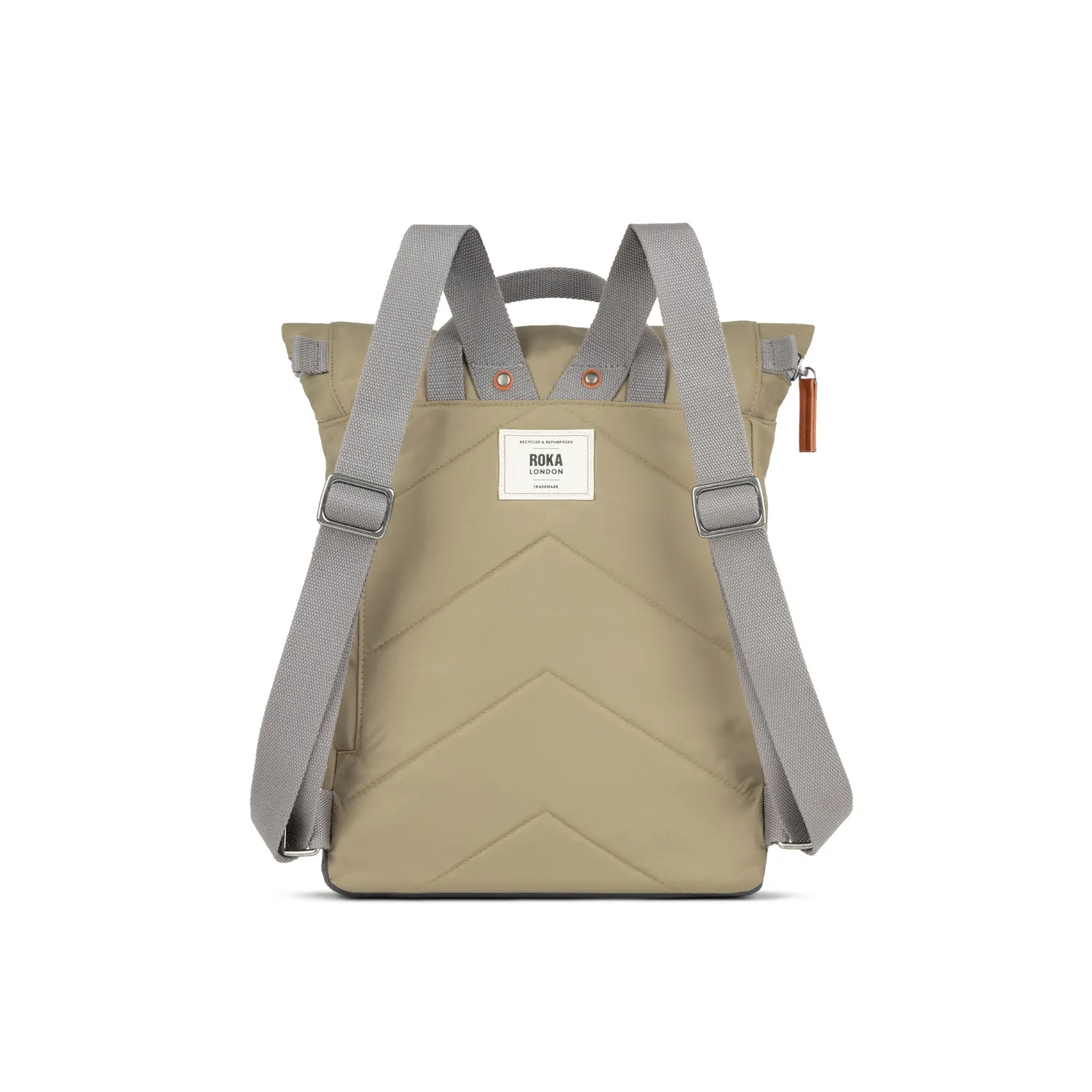 Roka London Canfield Roll Top rygsæk Taupe Small 9,8 liter