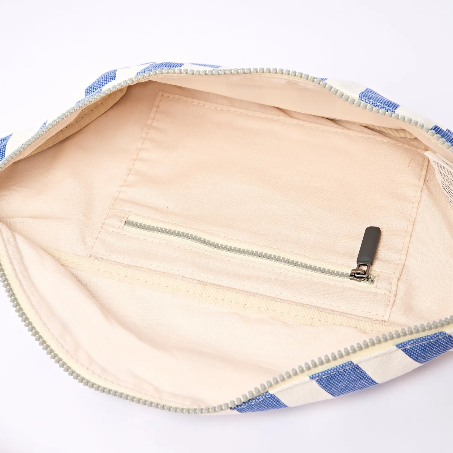 Roka London Mill Hill Small bæltetaske denim stripe
