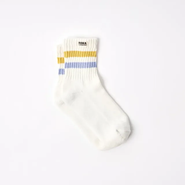 Roka London Windsor strømper summer yellow thistle dame