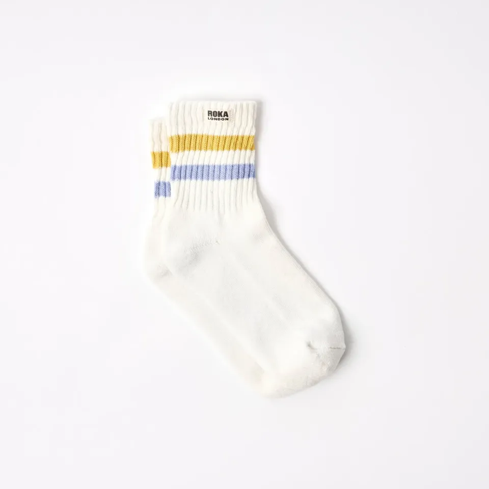 Roka London Windsor strømper summer yellow thistle dame