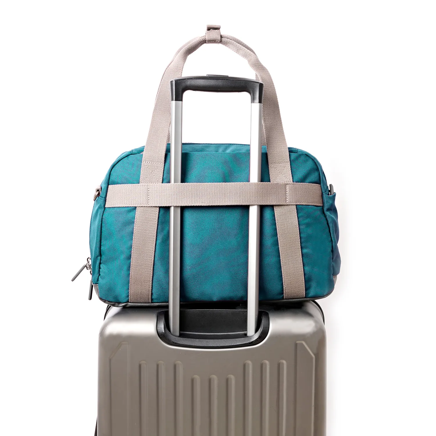 Roka London Gatwick duffeltaske deep teal carry-on vandtæt bund