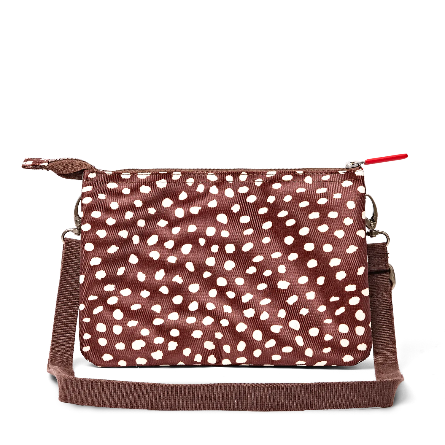 Roka London Carnaby Crossbody skuldertaske Brown Dot XL med kortrum