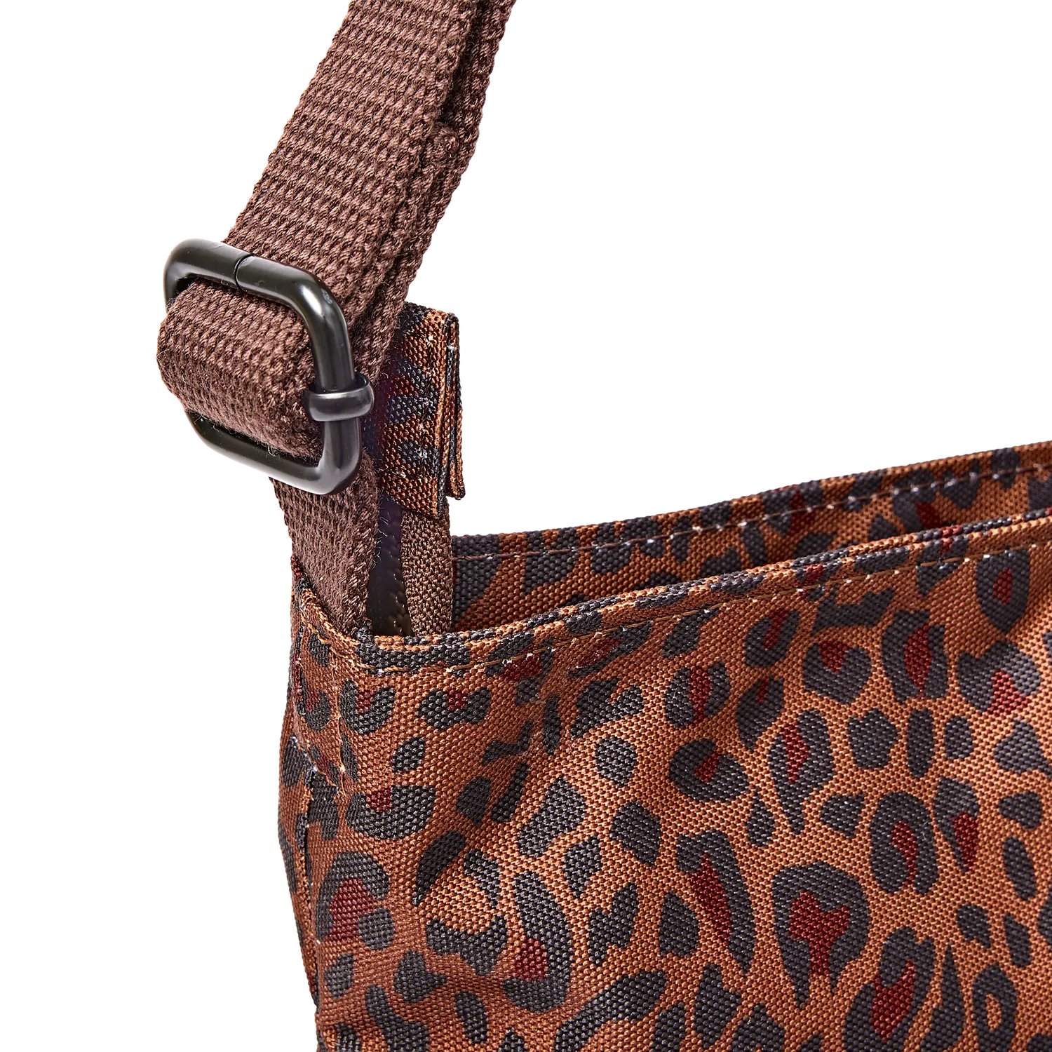 Roka London Kennington crossbody Medium mini leopard flad