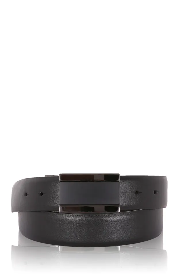 Swissgear Plaque Buckle XLarge læderbælte sort