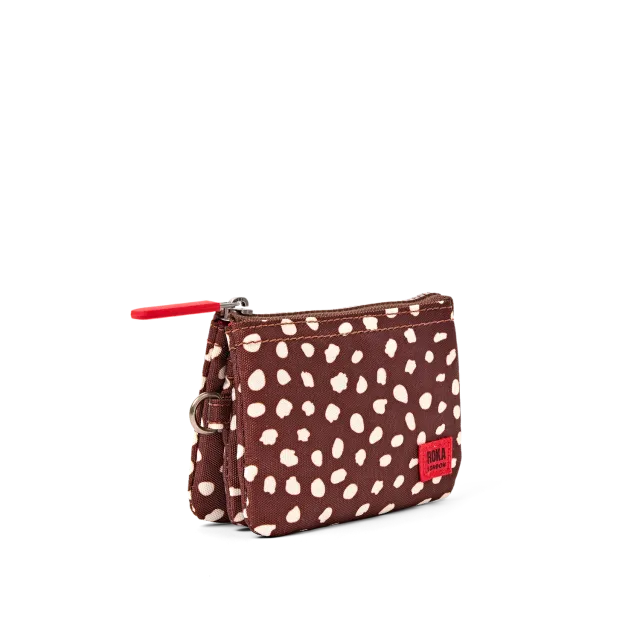 Roka London Carnaby pung Brown Dot S 3 rum vandafvisende