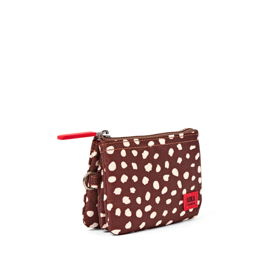 Roka London Carnaby pung Brown Dot S 3 rum vandafvisende